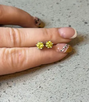 New Moissanite 1.0 carat Lemon Yellow Studs thumbnail 7