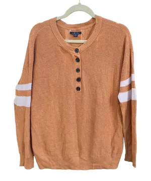 AMERICAN EAGLE TAN VARSITY SWEATER thumbnail 1