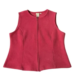 LL Bean Fleece Full Zip Vest Womens Granola Girl M Pink Gorpcore Layering thumbnail 1