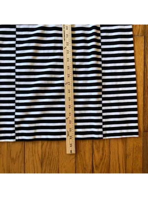 J. Crew NWOT Women's Short Sleeve Black White Striped Cotton Tunic Dress Size S thumbnail 5