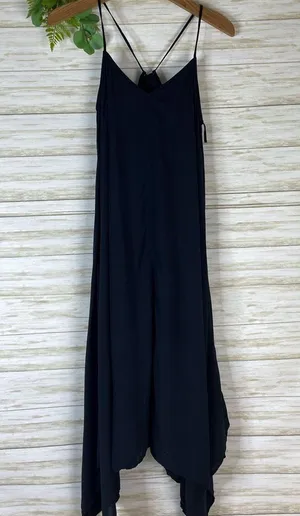 Modcloth Black Handkerchief Hem Strappy Maxi Dress thumbnail 2