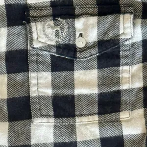 Y2K Victoria’s Secret Pink Buffalo Check Plaid Flannel Shirt XS/S Ruffle Cowgirl thumbnail 6