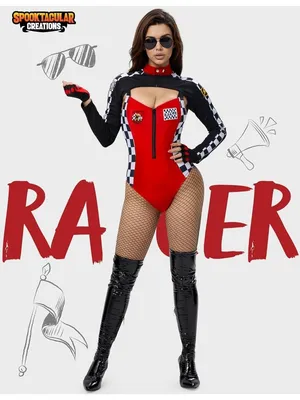 Spooktacular Creations Halloween Race Car Driver Costume Bodysuit MEDIUM thumbnail 2