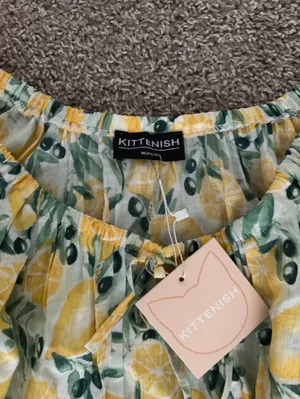 Kittenish Yellow and Green Lemon Print Set thumbnail 4