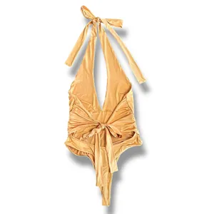Out From Under Halter Bodysuit Peach Apricot Women’s Size M Urban Outfitters‎ thumbnail 4