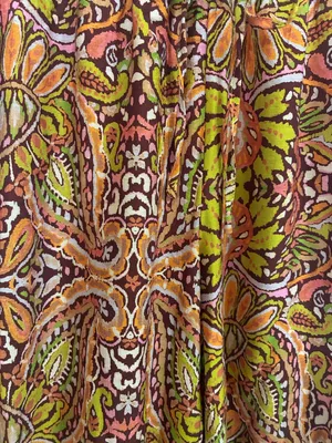 Vici Boho Floral Palazzo Pants in Orange, Olive & Brown M thumbnail 2