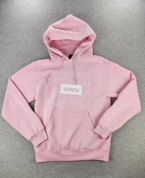 Aria Saki Pink Hoodie UwU‎ Sweatshirt Anime Gamer Girl Artist Jacket Size Small thumbnail 1
