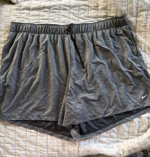 Nike Women's Charcoal Gray Athletic Shorts with Drawstring thumbnail 1