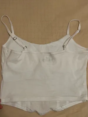 Hollister White crop tank top thumbnail 3