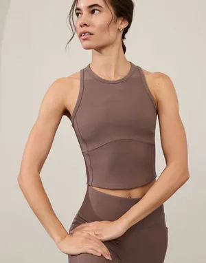 New Athleta L Salutation Rib Mix Tank Smoky Rose Large thumbnail 1