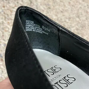 Mootsies Tootsies Georgette Satin Black Heels Sz 5.5 thumbnail 8