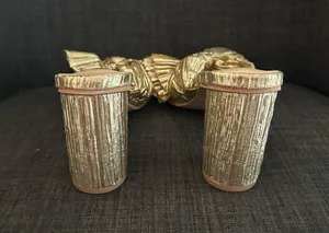 Gold bow heels Size 8 thumbnail 5