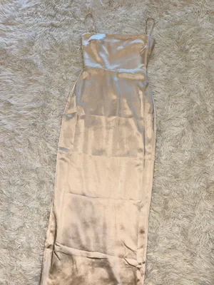 NWOT HOUSE OF CB Costanza vintage cream satin Maxi Dress sz S thumbnail 6