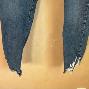 Top Shop Jamie High Rise Chew Hem‎ Skinny Denim Jeans thumbnail 6