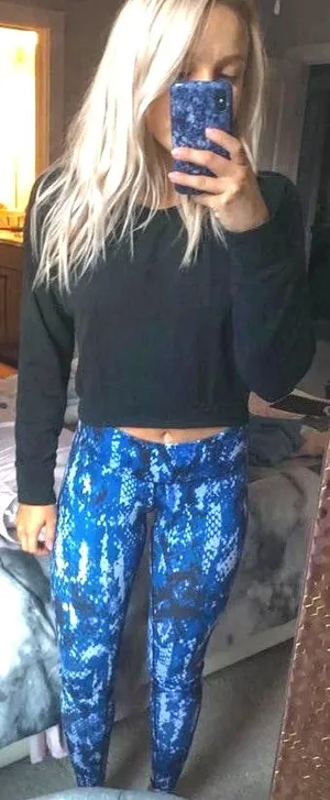 Alo Cobalt Blue Snakeskin Leggings thumbnail 3