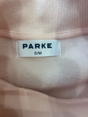 PARKE Varsity Mockneck Sweatshirt Peony and Crimson Valentines Day s/m thumbnail 5