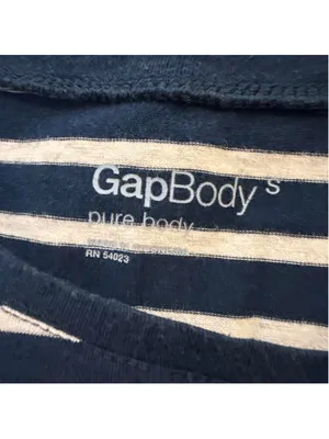 Gap Body cotton navy and white striped t-shirt, vintage Cotton See photos for me thumbnail 3