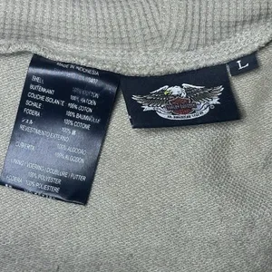 Harley Davidson Women's Full Zip Sleeveless Hoodie Vest Beige‎ Size Large thumbnail 7