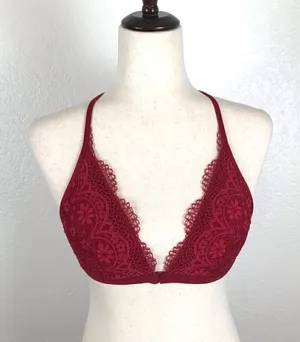 Victoria’s Secret Body‎ by Victoria front closure lace padded racer back bra M thumbnail 1