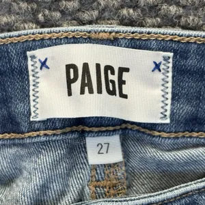 Paige Jeans Womens 27 Blue Hoxton Ankle Skinny Mid Rise Raw‎ Hem Stretch Denim thumbnail 3