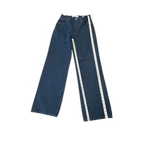 Denim Forum The Farrah Hi-Rise Wide Leg Jeans Dark Indigo Blue Dark Academia thumbnail 7