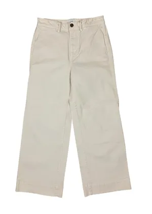 Gap White High Rise Wide Leg Crop Pants Casual Minimalist Womens 4 thumbnail 1