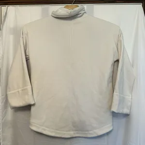 Athleta Cozy Karma Funnel Neck Sweatshirt Size Small White Ivory Tunic Pockets‎ thumbnail 3