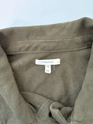 Maurices North Shore Shacket Olive Green Button Front Oversized thumbnail 9