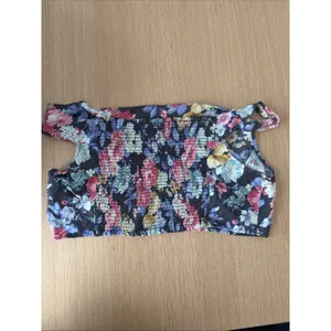 Free People Y2k Floral Romance Crop Top Festival Bohemian Size Medium thumbnail 5