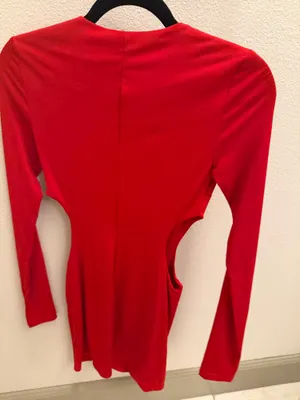 Red Cut Out Dress thumbnail 3