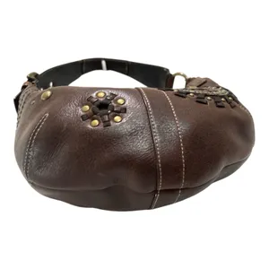 Vintage Coach Mia Soho Brown Leather Studded Starburst Hobo Bag 10062 W/ Hangtag thumbnail 5