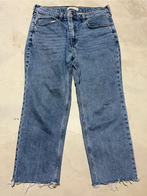Abercrombie & fitch ankle straight ultra high rise 32 short thumbnail 5