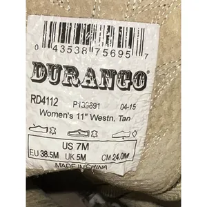 Durango Classic Womens Tan Full Grain Leather Western Boots 7 M RD4112 thumbnail 7