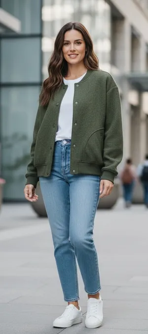 Ookie & Lala Green Olive Jacket Size Medium NWT thumbnail 1
