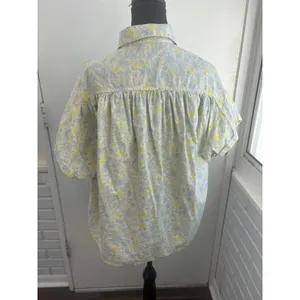 Free People Bring It Back Floral Button Down Shirt small boho oversized‎ layered thumbnail 5