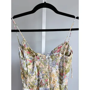Reformation Floral Viscose Smocked Slip Midi Dress Size 6 thumbnail 4