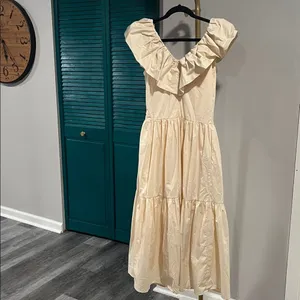 Anthropologie NWT English Factory midi ruffle dress $180 XS thumbnail 11