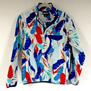 Patagonia Synchilla Snap-T Polyester Feather Dance Fleece Pullover thumbnail 2