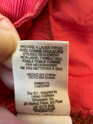 Free People Corduroy Pants W 26 Straight Pink thumbnail 5