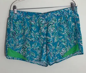 Lilly Pulitizer Luxletic Ocean Trail Athletic shorts‎ size large thumbnail 1