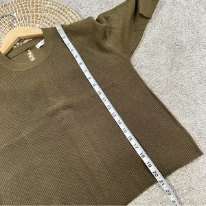 NWT Mango Women’s Crewneck Knit Sweater Longsleeve in Dark Olive S thumbnail 11