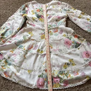 Beulah Style Medium Ladies Ivory Floral Long Sleeve Dress Boho Cottage Core thumbnail 8