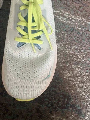 Hoka One One Women's Pale Blue Running Sneakers with Lime Accents thumbnail 4