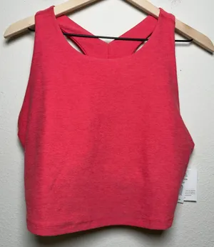 NEW‎ $80 Beyond Yoga Women Refocused Crop Tank Top 1X Pink Racerback Activewear thumbnail 1