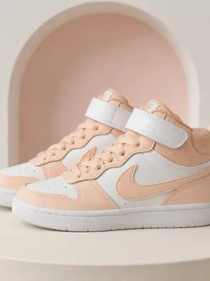 Nike Court Borough Mid 2 Echo Pink White Women’s 7 Youth 5.5Y NWT thumbnail 4