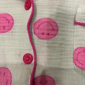 Sassy Shortcake Smiley Dreams Pink Preppy Cotton Pajama Set size medium thumbnail 4