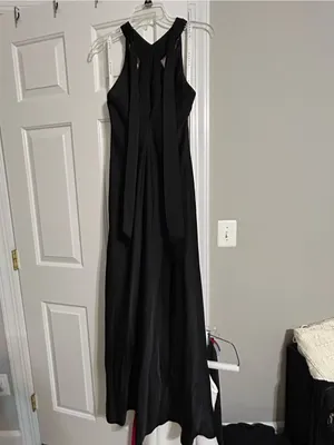 Azazie Elegant Black Cross-Neck Evening Dress for Women thumbnail 3