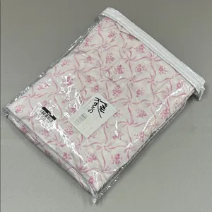 LoveShackFancy Floral Trellis Silky Robe Pink Sash Belt Pockets Small Medium NEW thumbnail 4