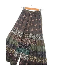 Earthbound Pants Womens Small Black Patchwork Palazzo Boho Hippie Festival Artsy thumbnail 8