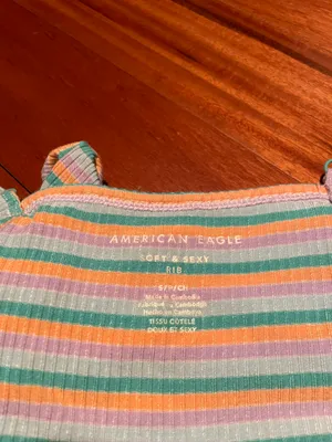 Aerie Striped Crop Tank Top thumbnail 3